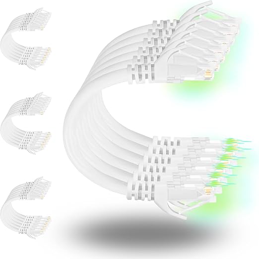 Rapink Patch Cables Cat6 5ft, Ethernet Patch Cable 10G Support, Cat 6 Patch by Rapink