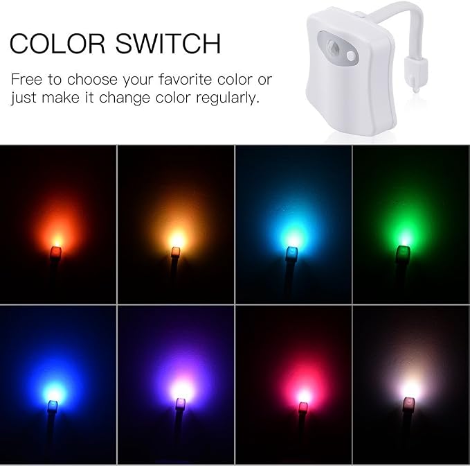 The Original Toilet Night Light Gadget, Fun Bathroom Lighting Add on Toilet - Image 5