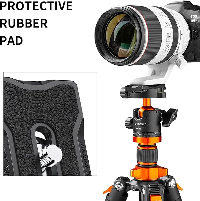 K&F CONCEPT Set of 2 Quick Release Plate Adapter 1/4 Inch Aluminium Tripod Mount - Image 8