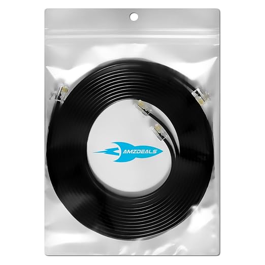 AmzDeals 2-Pack 3 Feet Black RJ12 6P6C Reverse Wired Cable, Pro Grade Voice - Image 2