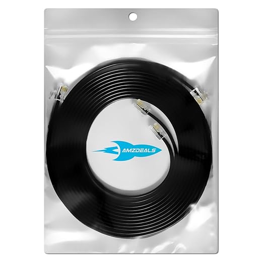 AmzDeals 2-Pack 3 Feet Black RJ12 6P6C Reverse Wired Cable, Pro Grade Voice - Image 2