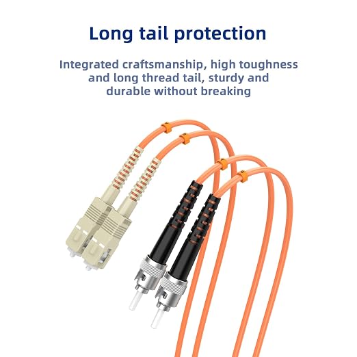 SC/UPC to ST/UPC Fiber Patch Cable OM1 Multimode Duplex 62.5/125μm 15M/49.2FT - Image 5