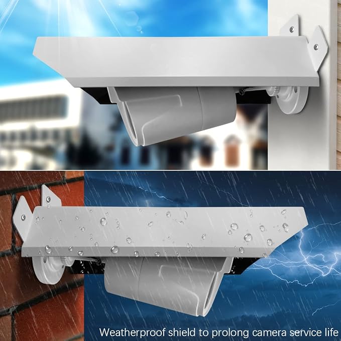 OOSSXX Universal Outdoor Security Camera Sun Rain Cover Shield - Image 3
