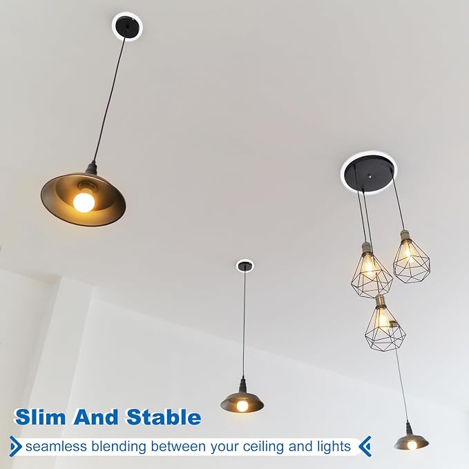 PATIKIL 3" ID 4.7" OD Plastic Trim Ring, Ceiling Light Goof Rings Matte - Image 6