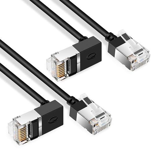 Flexible Cat 6 Ethernet Cable 270 °Upward Angle 6.6 Feet, Ultra Thin & Slim - Image 4