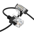 Cat6A Ethernet Cable 90 Degree Up Angled 10FT, Flexible Slim & Ultra Thin Cat6 by Thzzhnno