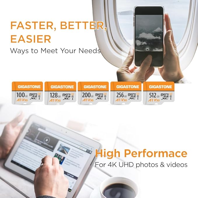 GIGASTONE 256GB Micro SD Card, A1 V30 4K Video Recording, MicroSDXC Memory Card - Image 5