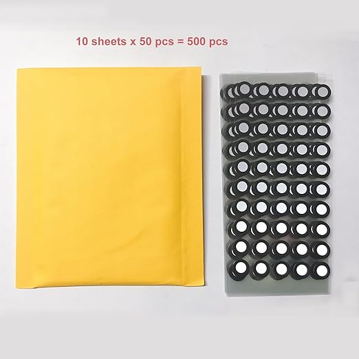 3D Scanner Markers for Industrial and Consumer 3D Scanner Optical Tracking Projects, HogarDeco 6.0mm 3D Scanner Dots 3D Target for Industrial and Interest 3D Scanning (500pcs, Inner 6mm, Outer 10mm）