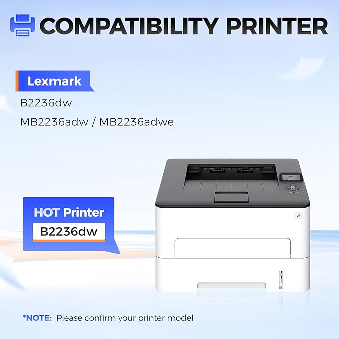 B220Z00 Imaging Unit (Not Toner) High Yield 1-Pack Replacement for Lexmark B220Z00 Drum Unit Compatible with Lexmark B2236 MB2236 B2236dw MB2236adwe MB2236adw Laser Printer Ink All-in-One 12,500 Pages