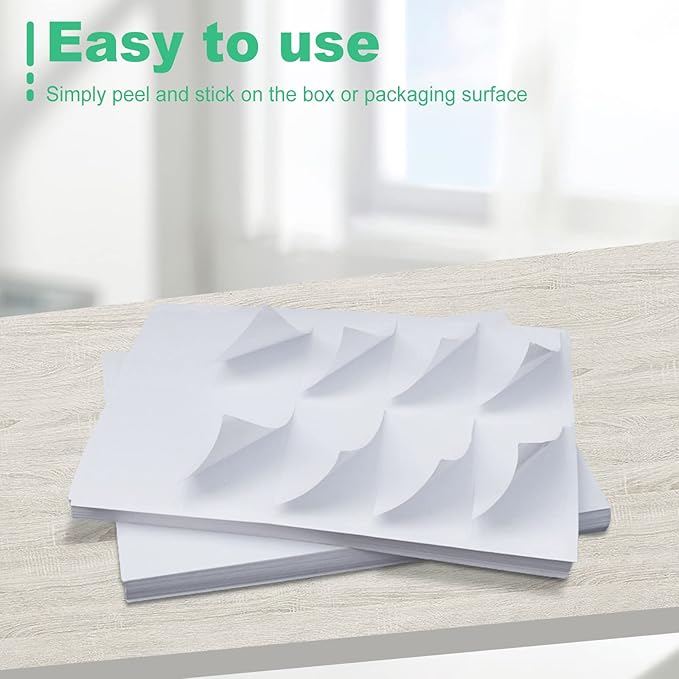 10-UP Address Labels for Laser/Inkjet Printers, White, 2 x 4 Inch, (500 Sheets - 5000 Labels)