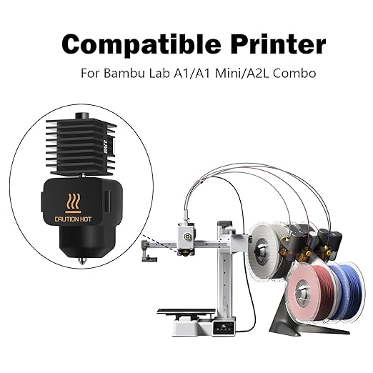 HzdaDeve 2 Pack 0.2MM A1 Mini/A1/A2L Hotend Print Head Hot End Kit Extruder - Image 4