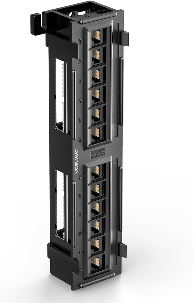 VCELINK 12-Port Cat6 Patch Panel 1000 Mbps by VCELINK
