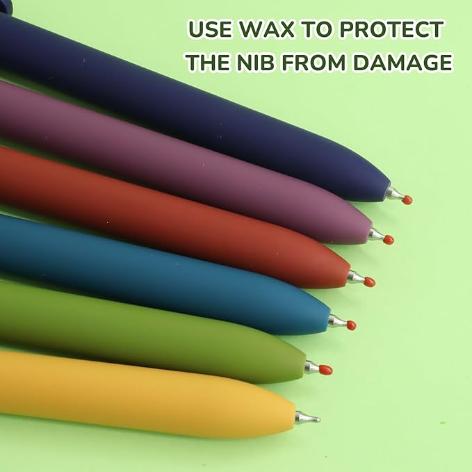 Gel Pens, 6 Pcs Black Ink Pens for Women, 0.5mm Fine Point Smooth Writing Pens, High-End Series Retractable Pens for Journaling Note Taking (6 Pcs Gold Vintage)