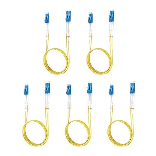 Yonwide 5 Packs Single Mode Fiber Optic Cable - 10m Lc to Lc by YonwideFiber
