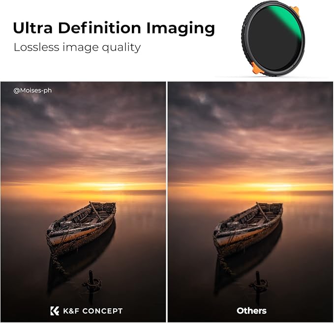 K&F CONCEPT 55mm ND4-64 ND Lens Variable & CPL Polarizers Filter 2-in-1 - Image 5