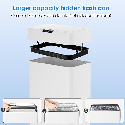 Sensor Trash Can, Touchless Motion Sensor Trash Bin, Smart Automatic Garbage Can - Image 7