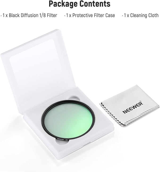 NEEWER 77mm Black Diffusion 1/8 Filter - Image 8