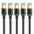 Cat 8 Ethernet Cable 3 ft-5Pack, RJ45 40Gbps 2000Mhz Patch Cord, Indoor&Outdoor by Dacrown