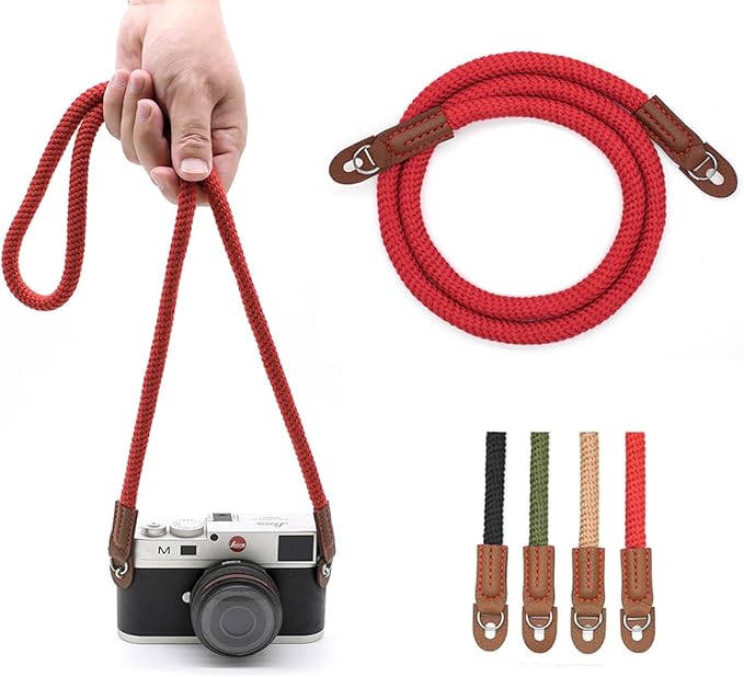 Camera Rope Strap 100cm Soft Cotton Camera Strap Vintage Neck Shoulder Belt by Eorefo