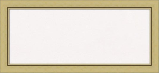 Amanti Art White Cork Board for Wall, 15x33 Vision Board with Gold Frame, Medium Corkboard Office Decor for Home Organization, Casual Corkboard Pinboard to display items for home organization
