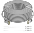 Adoreen Cat 6 Ethernet Cable 50 Ft-Gray, Outdoor & Indoor Snagless Long Round by Adoreen