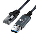 USB to Ethernet Cable 30FT, USB 3.0 A to RJ45 Male Cable Directly Connected by Thzzhnno