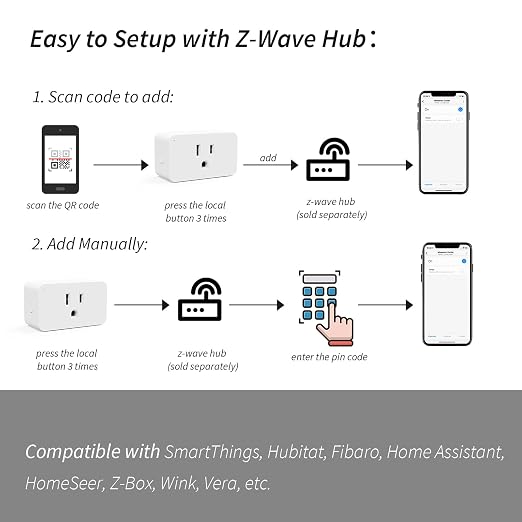 Minoston 800 Series Z-Wave Plug Dimmer Smart Plug-in Outlet, Built-in Repeater - Image 6