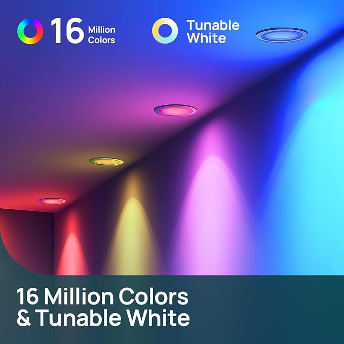 Linkind Matter Smart Light Bulb, BR30 Smart Bulbs, Recessed LED Color Changing - Image 2