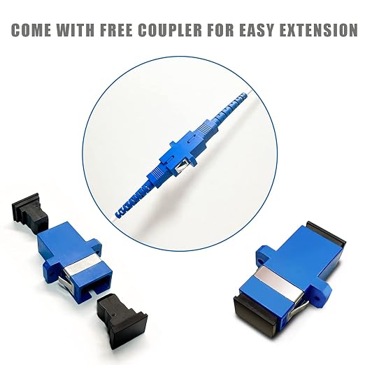 50ft SC to SC Fiber Optic Patch Cable, Outdoor Armored Single Mode SC/UPC to - Image 4