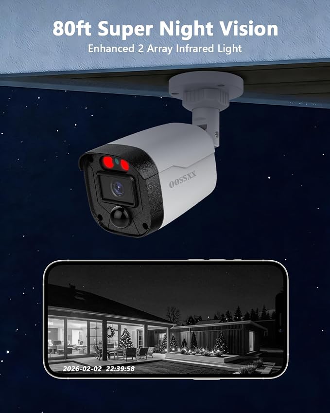 5MP Wired Security Camera System Outdoor, 16CH DVR - Image 5