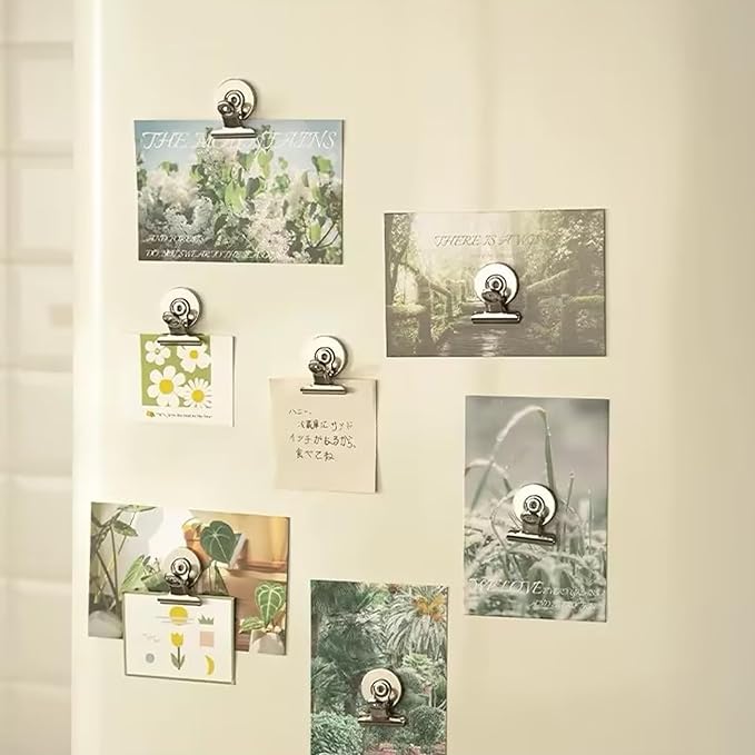 Strong Magnetic Clips, 10 Pack, 1.57 Inch, 40 mm, Sliver, Heavy Duty Refrigerator Magnet Clips, Large Clip Magnets, Office Supplies, Photo Displays