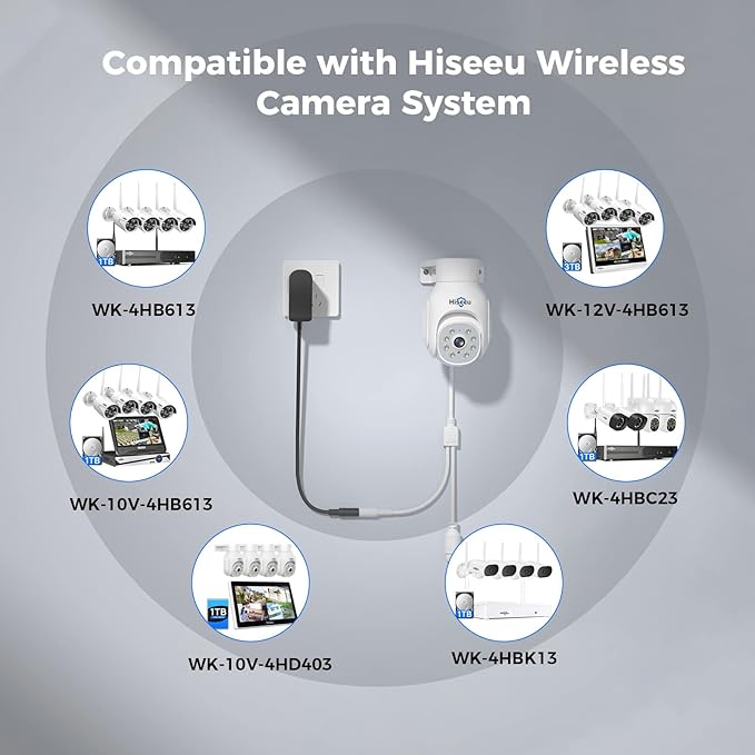 Hiseeu 3MP Wireless Outdoor Security Camera, 2.4G/5G WiFi, Color Night Vision - Image 3