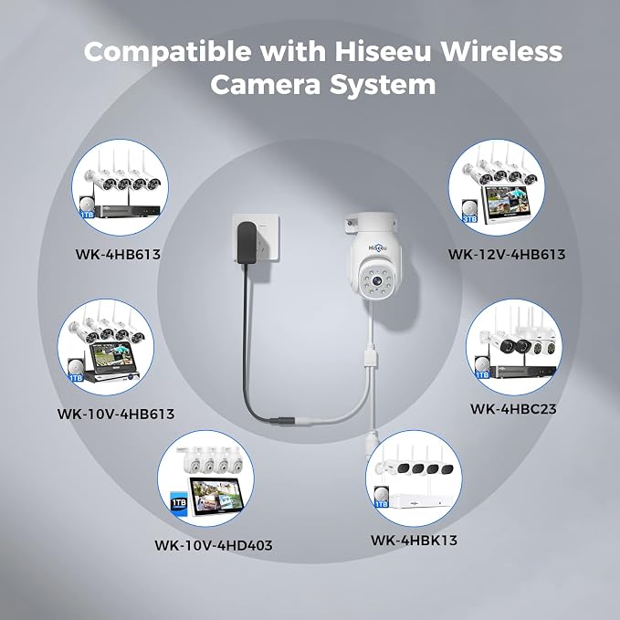 Hiseeu Security Camera Wireless Outdoor, 3MP Color Night Vision WiFi Home Video - Image 7