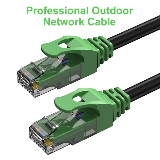 30FT Cat6 Outdoor Ethernet Cable, Heavy Duty Direct Burial, 24AWG CCA Patch Cord - Image 2