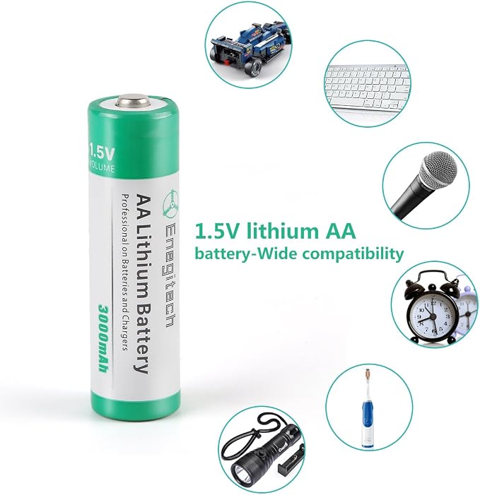 Enegitech AA Lithium Battery, Double A Lithium Battery 1.5V - Image 3
