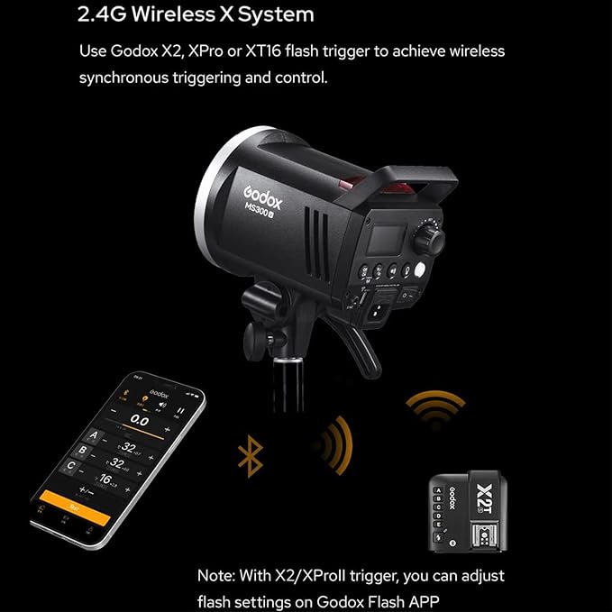 Godox MS300V 300W Studio Strobe Light Kit, 2.4G Bowens Mount Photography Light - Image 7