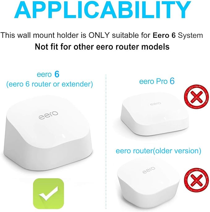 Tizomi Outlet Wall Mount for eero 6 & eero 6+ Mesh Wi-Fi System, No Messy Wires - Image 2