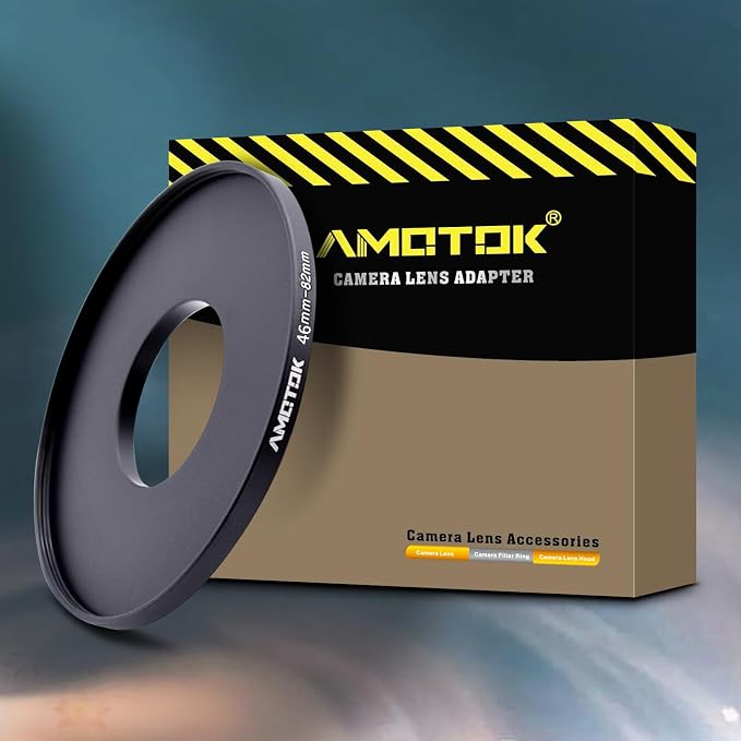 46mm Lens to 82mm Camera Lens Adapter, 46mm to 82mm Filter Step-Up Adapter Ring by AMOTOK