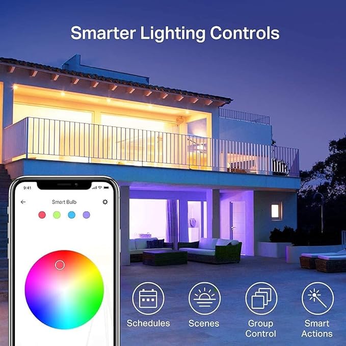 Kasa Smart Bulb, 1000 Lumens Full Color Changing Dimmable Smart WiFi Light Bulb - Image 4