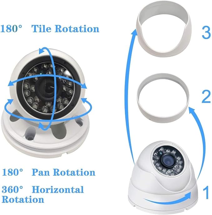 Real HD 5MP Analog Coax Dome TVI CVI CCTV Surveillance Security Camera - Image 9