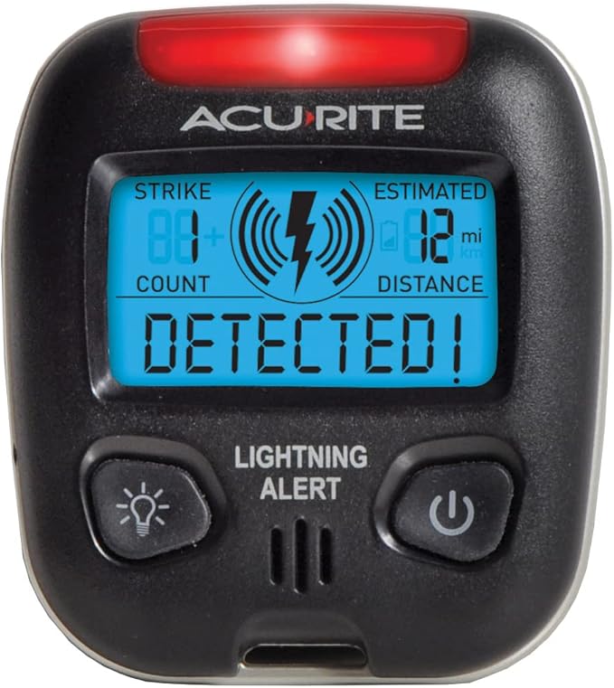 AcuRite 02020 Portable Lightning Detector Black, 2½L x 1W x 2¾H by AcuRite