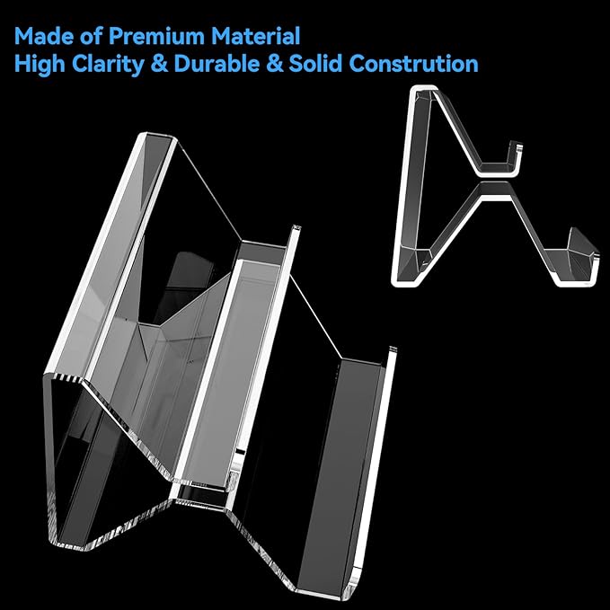 Acrylic Business Card Holder, 2-Tier Business Card Display, Clear Business Cards Stand for Desk & Counter, 2 Pack