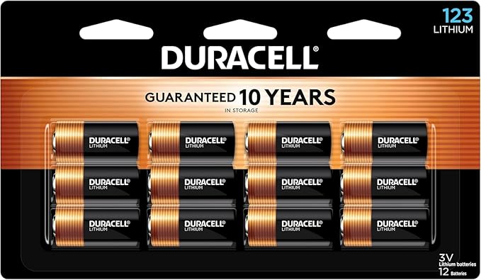 Duracell CR123A 3V Lithium Battery, 3 Volt High Power by Duracell
