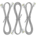 NECABLES 3Pack Phone Cord 2ft Telephone Cord Phone Cable RJ11 6P4C Male to Male by NECABLES