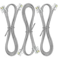 NECABLES 3Pack Phone Cord 2ft Telephone Cord Phone Cable RJ11 6P4C Male to Male by NECABLES