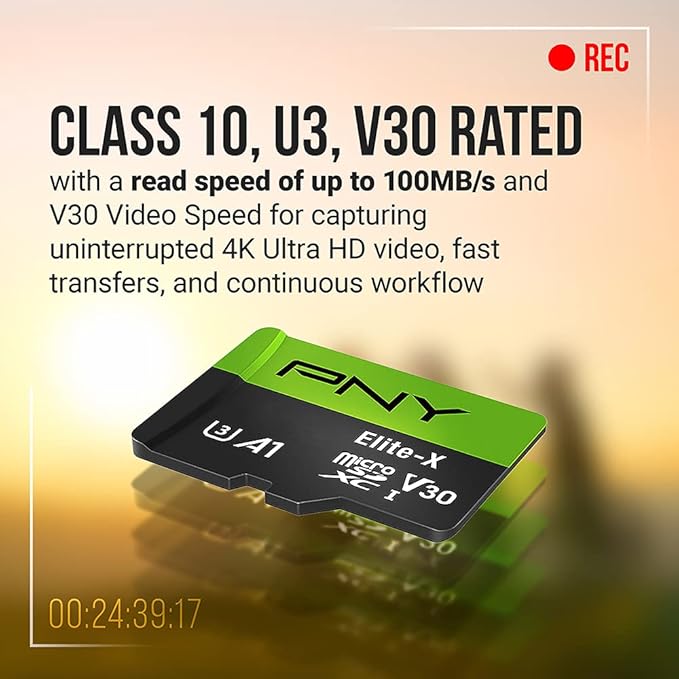 PNY 128GB Elite-X™ Class 10 U3 V30 A1 microSDXC Flash Memory Card - Image 5