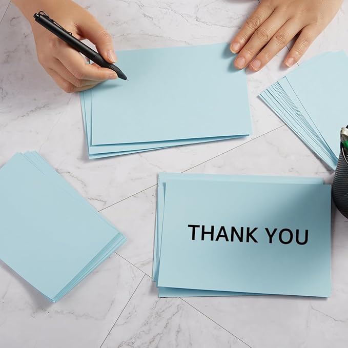 50 Sheets Blank Cardstock Paper 250 GSM Thick Heavy Cards Stock for DIY Art Projects, Card Making, Postcards, Greeting Cards, Birthday Party, Wedding Invitation (Light Blue, 3x5 inches)