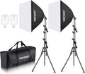 NEEWER 700W Equivalent Softbox Lighting Kit, 24x24 inches Softboxes by Neewer