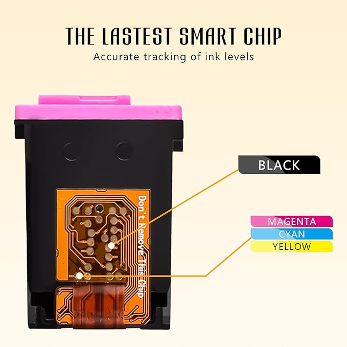 63 63XL 3830 4520 Printer Ink Cartridge for HP Black Ink 63 HP63XL for HP 63 XL Black Ink Cartridge High Yield Work for OfficeJet 3830 5255 5258 Envy 4520 4512 4513 4516 DeskJet 1112 1110 3630 Printer