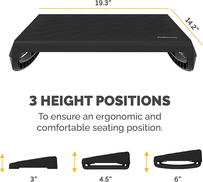 Fellowes Breyta Ergonomic Adjustable Foot Rest Black